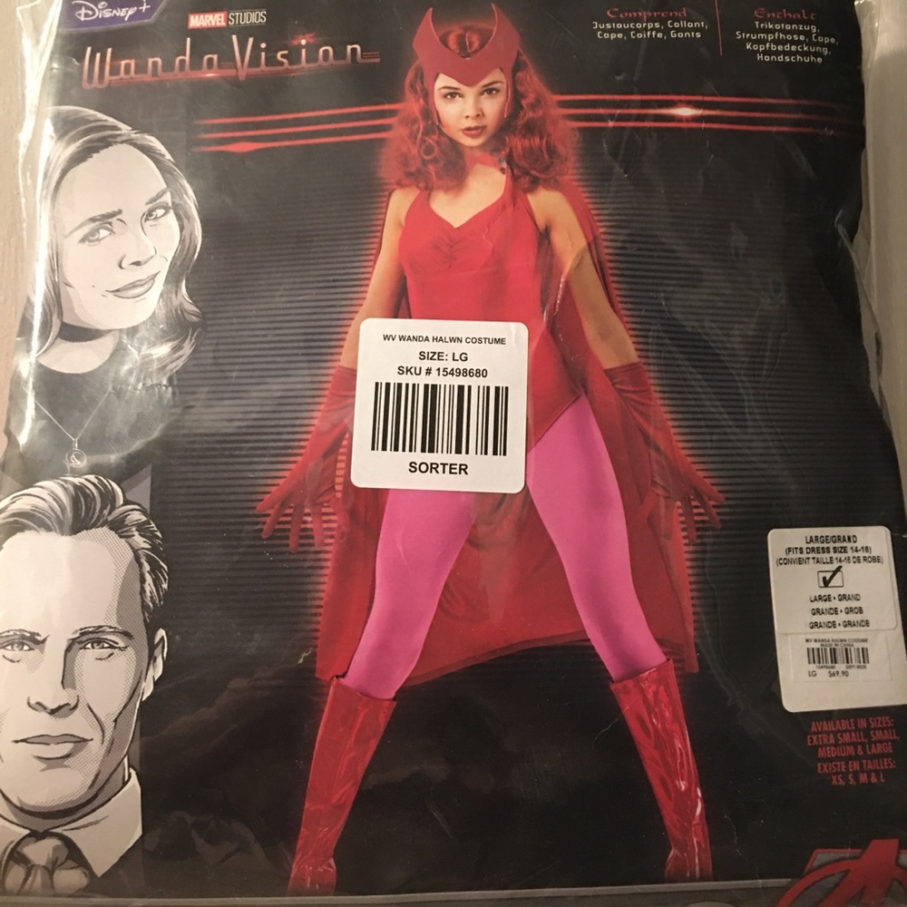 Disney WandaVision Adult Wanda Costume (L)